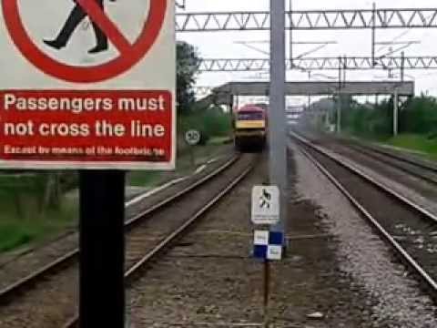 Acton Bridge 6.6.2013 - DB Schenker Class 90's running light WCML