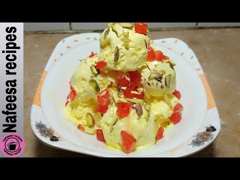 Only 1/2 litre milk make delicious ice cream 🍨. custard ice cream ❤️❤️.( custard ice cream).