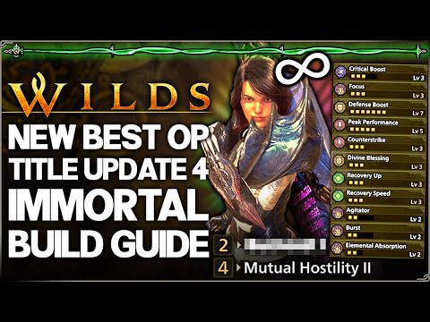 Monster Hunter Wilds - New Best OP Immortal Build - NEVER Cart & Highest Damage - TU4 All Weapons!