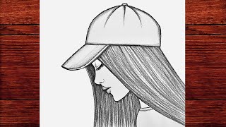 Kolay Şapkalı Kız Çizimi - Kolay Yoldan Şapka