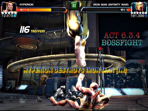 Mcoc | Act 6.3.4 - Bossfight | 5* r5 Hyperion vs. Iron Man (Infinity War)
