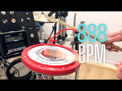 888 BPM Single Stroke Roll - Drumometer Speed Test