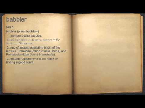 What does babbler mean?
