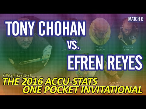 KILLER ONE-POCKET: Tony CHOHAN vs Efren REYES - 2016 MAKE IT HAPPEN ONE-POCKET INVITATIONAL