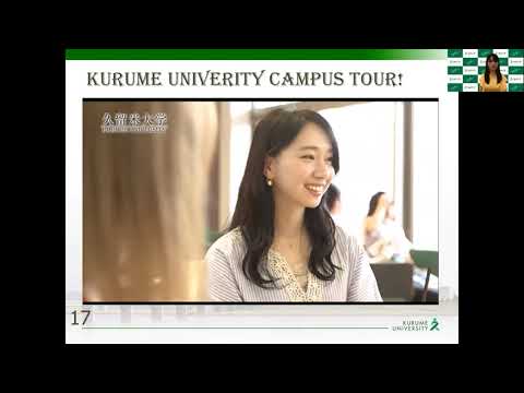 Kurume University Live Session on Study in Japan Virtual Fair hosted by JASSO on Sept. 4, 2021.