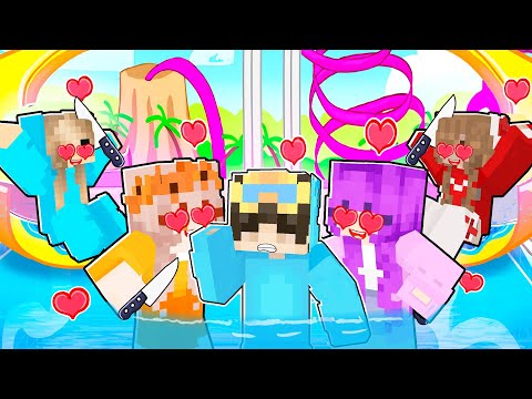 CRAZY FAN GIRLS Invited NICO to WATERPARK in Minecraft! - Parody Story(Cash, Mia,Shady and Zoey TV)
