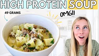 The BEST High Protein Soup Recipe | Super Cozy, Healthy Dinner!