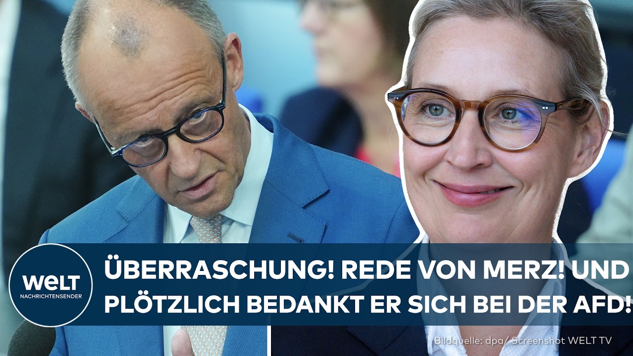 DEUTSCHLAND: Überraschung! Rede von Kanzler Merz! Und plötzlich bedankt er sich bei der AfD-Fraktion
