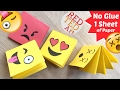 Easy Emoji Notebook ONE Sheet of Paper - NO GLUE Notebook - Emoji Notebook DIY - Paper Crafts Easy Emoji Notebook ONE Sheet of Paper - NO GLUE Notebook - Emoji Notebook DIY - Paper Crafts