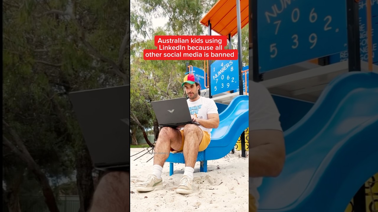 Australian kids using LinkedIn because social media is banned… #shorts