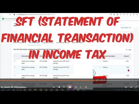 how to check sft information on income tax site | what is sft statement in income tax