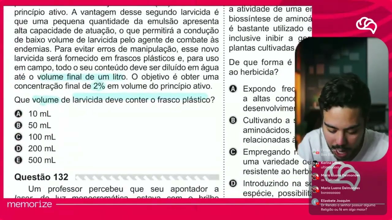 Resolução em Vídeo — Questão 131 ENEM 2019 PPL