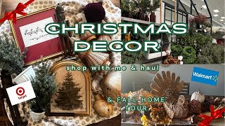 CHRISTMAS SHOP WITH ME AT WALMART & TARGET | CHRISTMAS DECOR HAUL & FALL HOME TOUR!