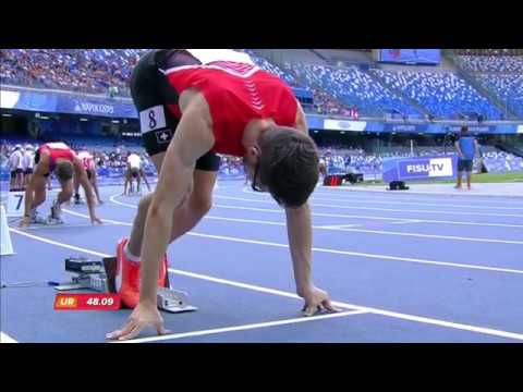 Finale 400m haies hommes Universiades 2019