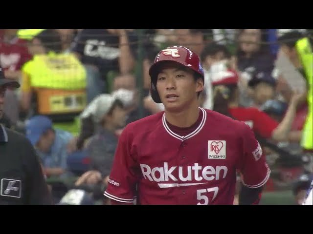 【3回表】育成から這い上がったイーグルス・八百板がうれしいプロ初ヒット!! 2018/4/29 L-E