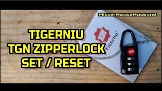 How to set/reset the Tigernu zipperlock | TIGERNU ZIPPERLOCK