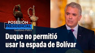 Iván Duque negó permiso para usar la espada de Bolivar en la posesión de Gustavo Petro | El Tiempo