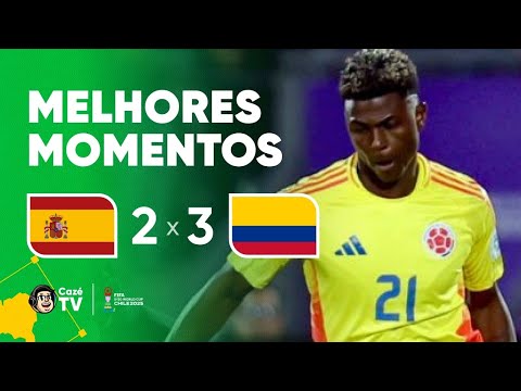 Gols e lances de Espanha x Colômbia