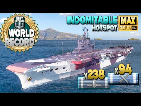Aircraft Carrier Indomitable: New WORLD RECORD on map Hotspot - World of Warships