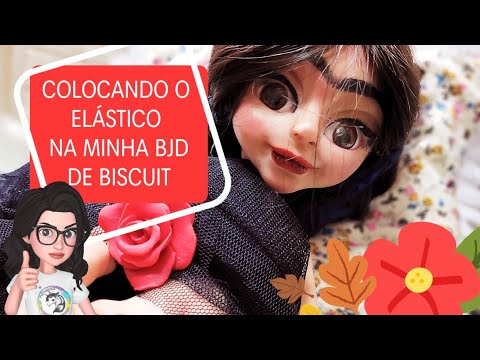 COLOCAÇÃO DE ELÁSTICO NA MINHA FRIDA BJD DE BISCUIT
