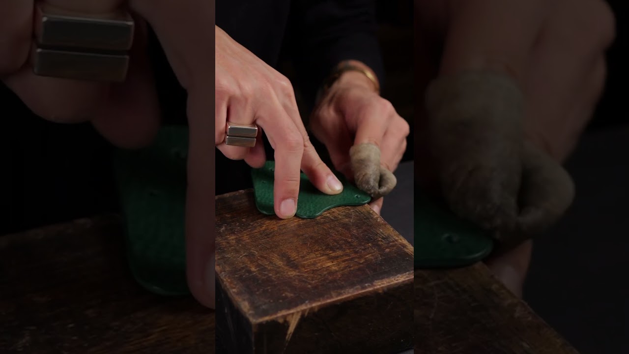 Making a Mini Plump Key Case #asmr #leathercraft #handmade