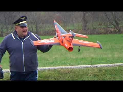 H-King SkySword 1200mm Orange 90mm EDF Jet After crash flight
