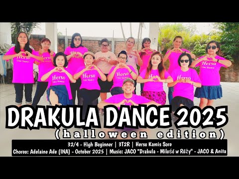 Drakula Dance 2025 (Halloween Edition) Line Dance | High Beginner | @adelaineade5599 (INA) - Oct 25