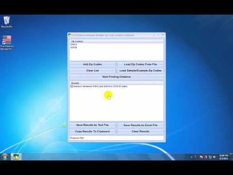 Find Distance Between Multiple Zip Code Locations Software