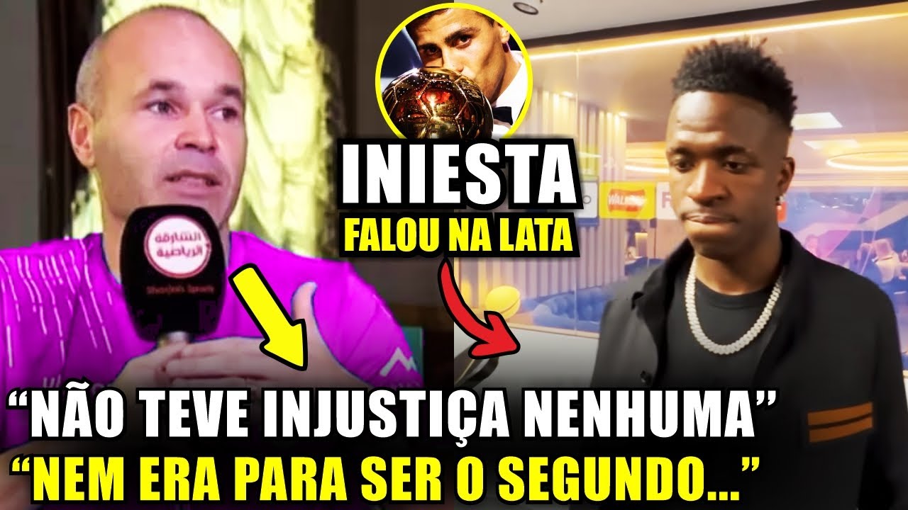 🚨 EITA! Olha o que o INIESTA FALOU DE VINI JR E A BOLA DE OURO ”ELE MERECEU MAIS...”