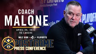 Coach Malone Full Postgame Three Press Conference vs. Lakers 🎙