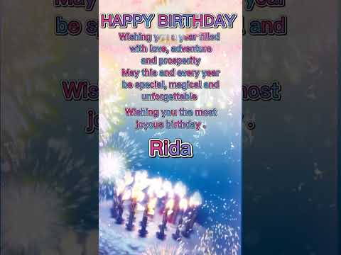 Best birthday wishes 🥳 for Rida|Happy birthday Rida 🎉🎉🎉 |colourful theme #birthday#status #wishes