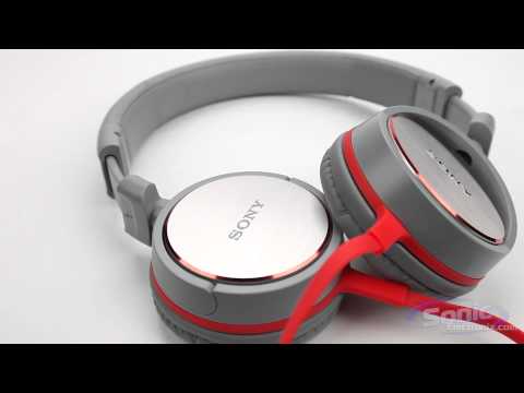 Sony MDR-ZX600/BLK (MDRZX600/RC) DJ Style On-Ear Headphones - Black/Red-video