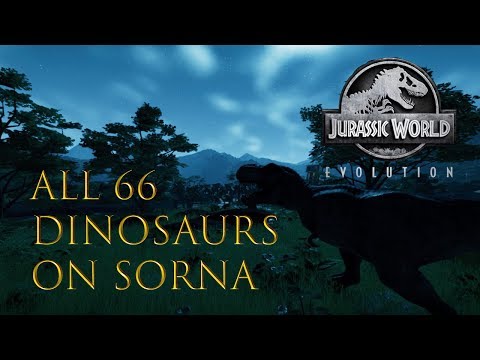 All the 66 dinosaurs on Isle Sorna No Sandbox - Jurassic World Evolution