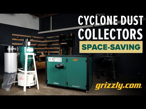 New Space Saving Cyclone Dust Collectors from Grizzly (Models G0990 and G0991)