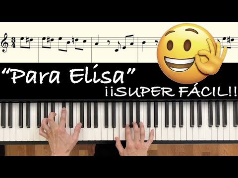 Para Elisa (SUPER FÁCIL) + Partitura gratuita [Tutorial para piano]