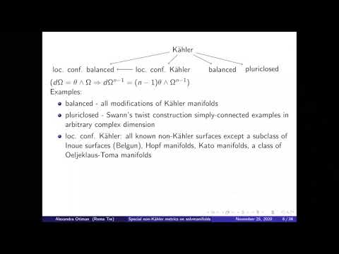 Alexandra Otiman - Special non-Kähler metrics on solvmanifolds