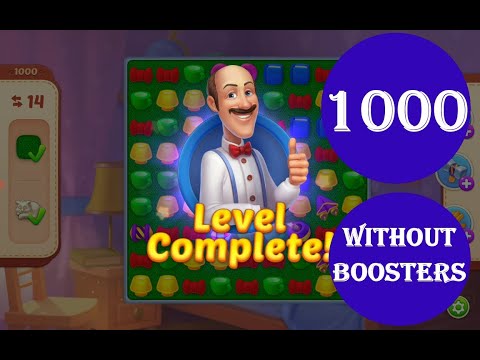 Homescapes Level 1000 - [30 moves] [2022] [HD] solution of Level 1000 Homescapes[No Boosters]