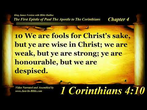1 Corinthians Chapter 4 - Bible Book 46 - The Holy Bible KJV Read Along Audio/Video/Text