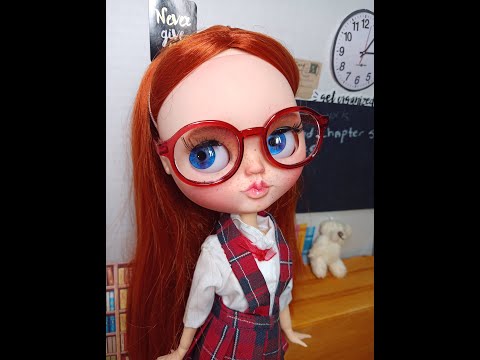 School Girl Custom OOAK Blythe Doll
