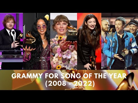 GRAMMY SONG OF THE YEAR WINNERS AND NOMINEES SINCE 2008