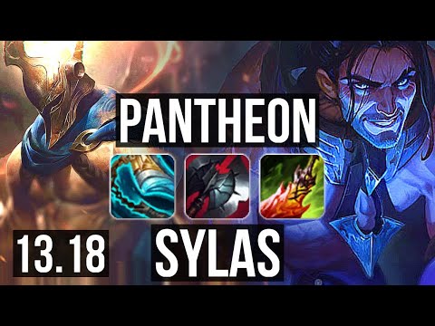 PANTHEON vs SYLAS (MID) | 9 solo kills, 69% winrate, Dominating | NA Master | 13.18