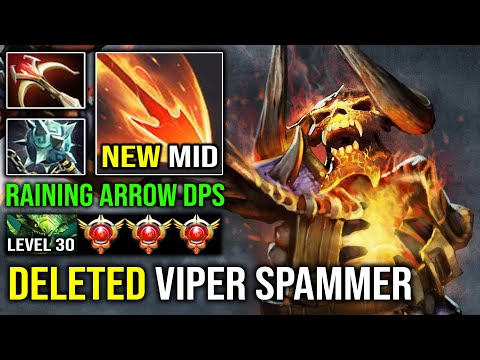 How to Totally Delete LEVEL 30 Viper Spammer From Mid with 15Min Gleipnir Clinkz Rain Arrow Dota 2