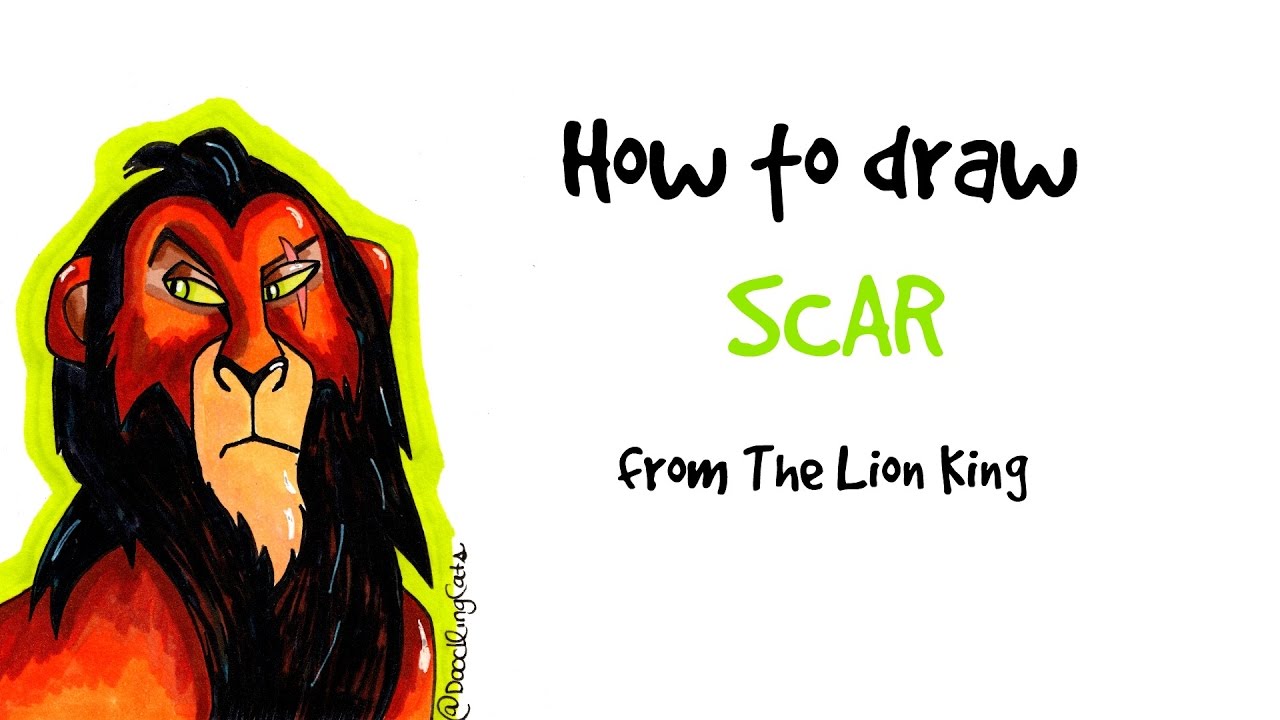 How to draw Scar | The Lion King | Disney Villain