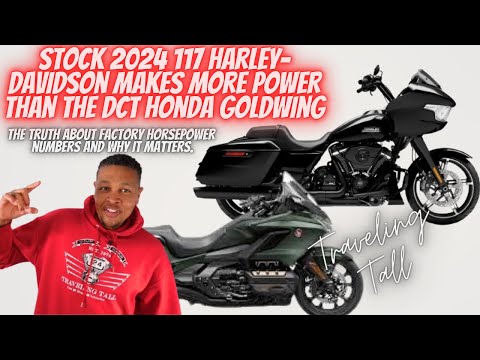 Stock 2024 117 Harley-Davidson Street Glides and Road Glides make more power than DCT Honda Goldwing