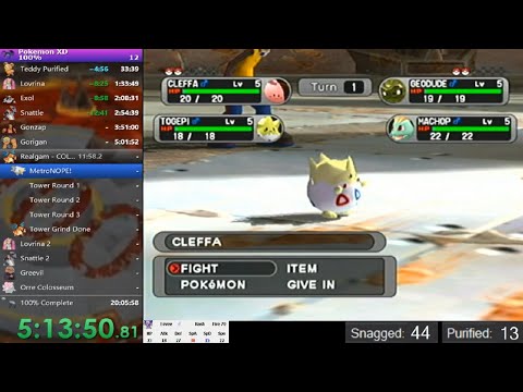 Pokemon XD 100% Speedrun (18:32:06 - Part 1)