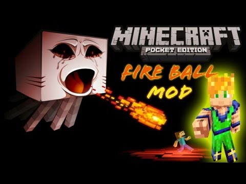 MINECRAFT PE FIRE BALL MOD