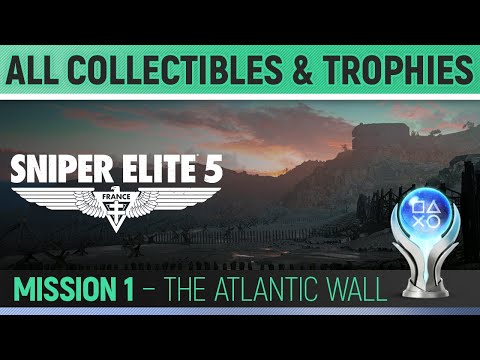 Sniper Elite 5 - Mission 1 - All Collectibles & Trophies 🏆 The Atlantic Wall