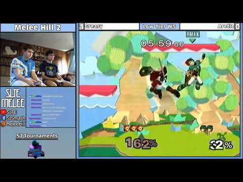Melee Hill 2 Low Tiers: Greasy (Roy) Vs. Arctic (Link) - WS