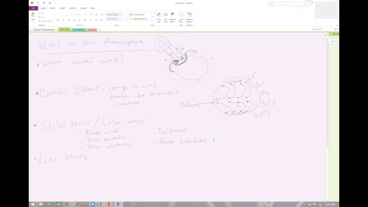 Wind in the atmosphere