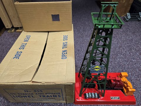 Classic Postwar Lionel 455 Oil Derrick & Pumper #lionel #modelrailroad #trains #railroad